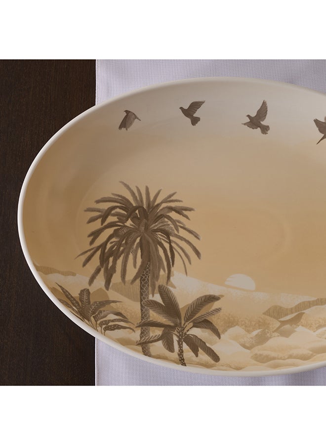 Home Box طبق تقديم صحرا، أبيض، 40 سم - Image 2